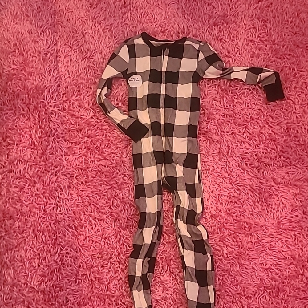 NWOT Plaid Kids One Piece PJs